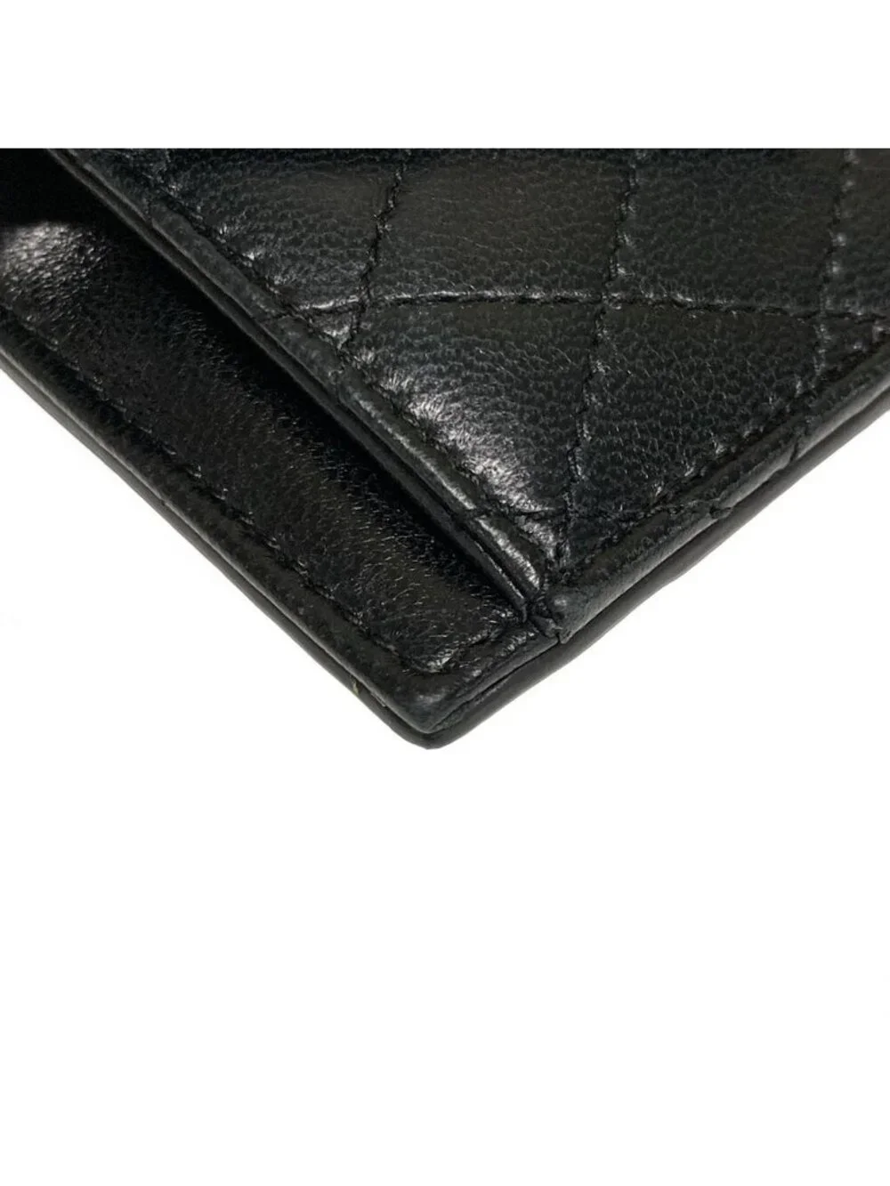 Saint Laurent Paris Coin Case Black Quilted Card with Leather - Picture 5 of 11